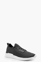 Boohoo Grace Textured Lace Up Sports Trainers