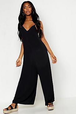 Boohoo Wide Leg Cami Culotte Jumpsuit