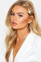 Boohoo Yellow Enamel Flower Hair Slide 5 Pack