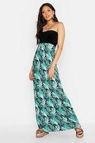 Boohoo Tall Tropical Palm Print Maxi Dress