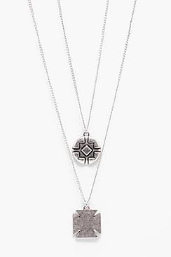 Boohoo Triple Layer Necklace With Mixed Metal Detail