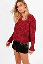 Boohoo Sia Oversized Drop Arm Chenille Jumper