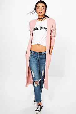 Boohoo Tall Sinead Chunky Knit Longline Cardigan