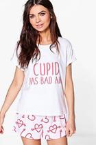 Boohoo Anna Cupid Has Bad Aim Pj Short Set