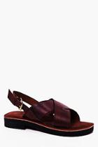 Boohoo Multistrap Leather Sandals With Heel Buckle