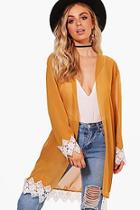 Boohoo Lace Trim Kimono