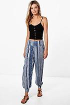 Boohoo Bethany Printed Jersey Harem Trousers