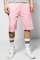 Boohoo Raw Edge Jersey Shorts Pink