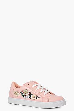 Boohoo Charlotte Embellished Lace Up Trainer