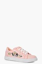 Boohoo Charlotte Embellished Lace Up Trainer