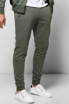 Boohoo Skinny Fit Joggers With Rouching Khaki