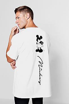 Boohoo Disney Mickey Signature Back Print Oversized T-shirt