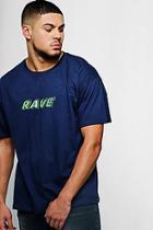 Boohoo Loose Fit Rave Neon Print T-shirt