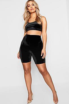 Boohoo Plus Velvet Cycling Short