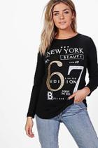 Boohoo Jasmine New York Knitted Top