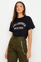 Boohoo Tall California West Coast Slogan T Shirt