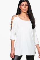 Boohoo Amelia Strappy Sleeve T-shirt