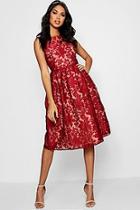 Boohoo Boutique Embroidered Organza Skater Dress