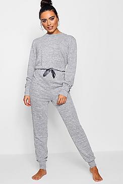 Boohoo Mollie Satin Tie Lounge Onesie