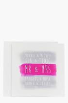 Boohoo Mr & Mrs Wedding Card