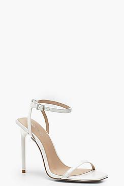 Boohoo Matilda Square Toe Two Part Heels