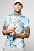 Boohoo All Over Floral Sublimation T Shirt White