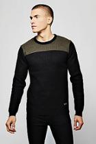 Boohoo Colour Block Long Sleeve Knitted Jumper