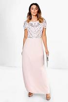 Boohoo Boutique Francesca Embellished Top Maxi Dress
