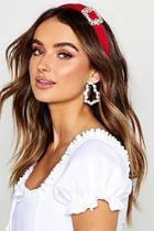 Boohoo Diamante Square Headband