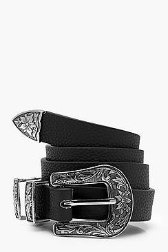 Boohoo Lola Colour Pop Western Belt