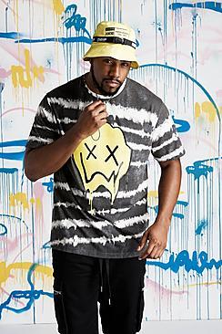 Boohoo Big  &tall Quavo Drip Face Tie Dye T-shirt