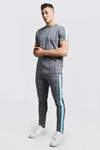 Boohoo Man Signature T-shirt Tracksuit With Tape