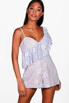 Boohoo Marcie All Over Lace Playsuit