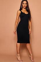 Boohoo Twist Knot Strap Midi Dress