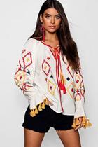 Boohoo Kimberley Embroidered Woven Smock Top