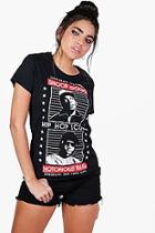 Boohoo Tia License Notorious B.i.g Print Tee