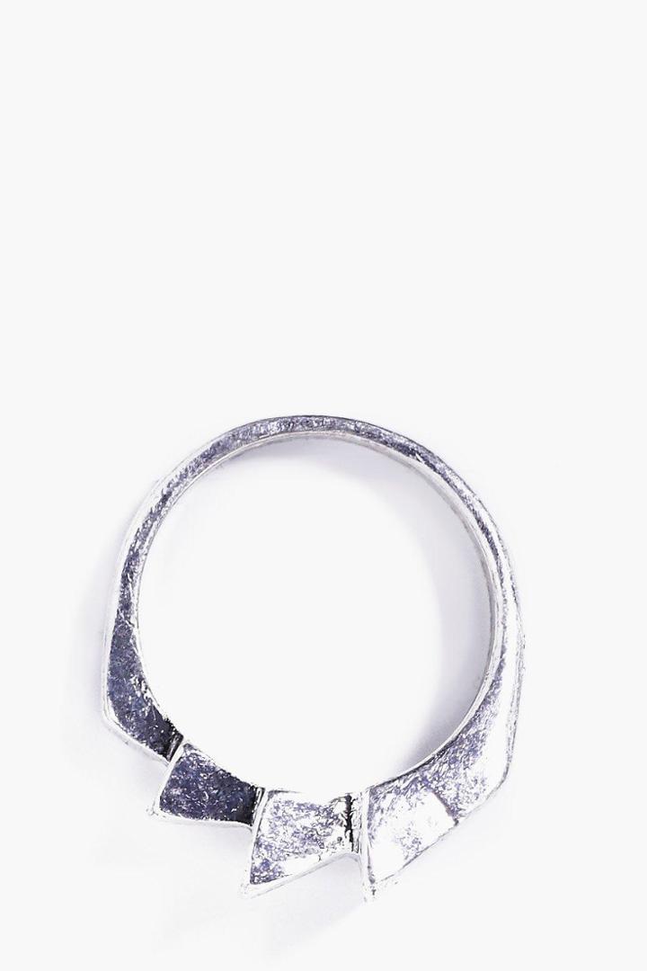 Boohoo Multi Ridged Ring Silver