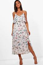 Boohoo Laura Floral Double Layer Maxi Dress