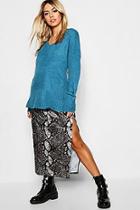 Boohoo V-neck Drop Shoulder Slouch Jumper