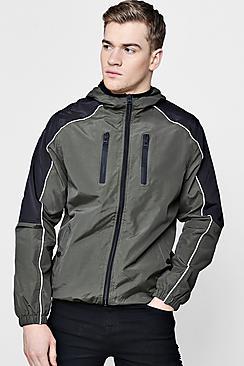 Boohoo Nylon Raglan Contrast Cagoule