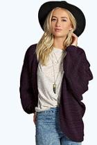 Boohoo Heida Marl Knit Batwing Cardigan