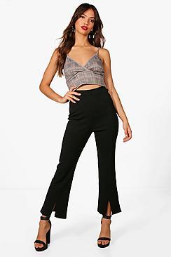 Boohoo Poppy Slim Split Cuff Trouser