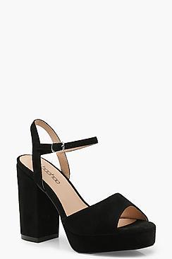 Boohoo Peeptoe Platform Heels