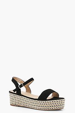 Boohoo Sophie Two Part Espadrille Flatforms