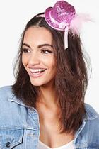 Boohoo Glitter Top Hat Hen Party Head Band