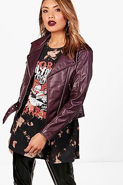Boohoo Elizabeth Leather Biker Jacket