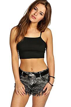 Boohoo Petite Spaghetti Strap Crop