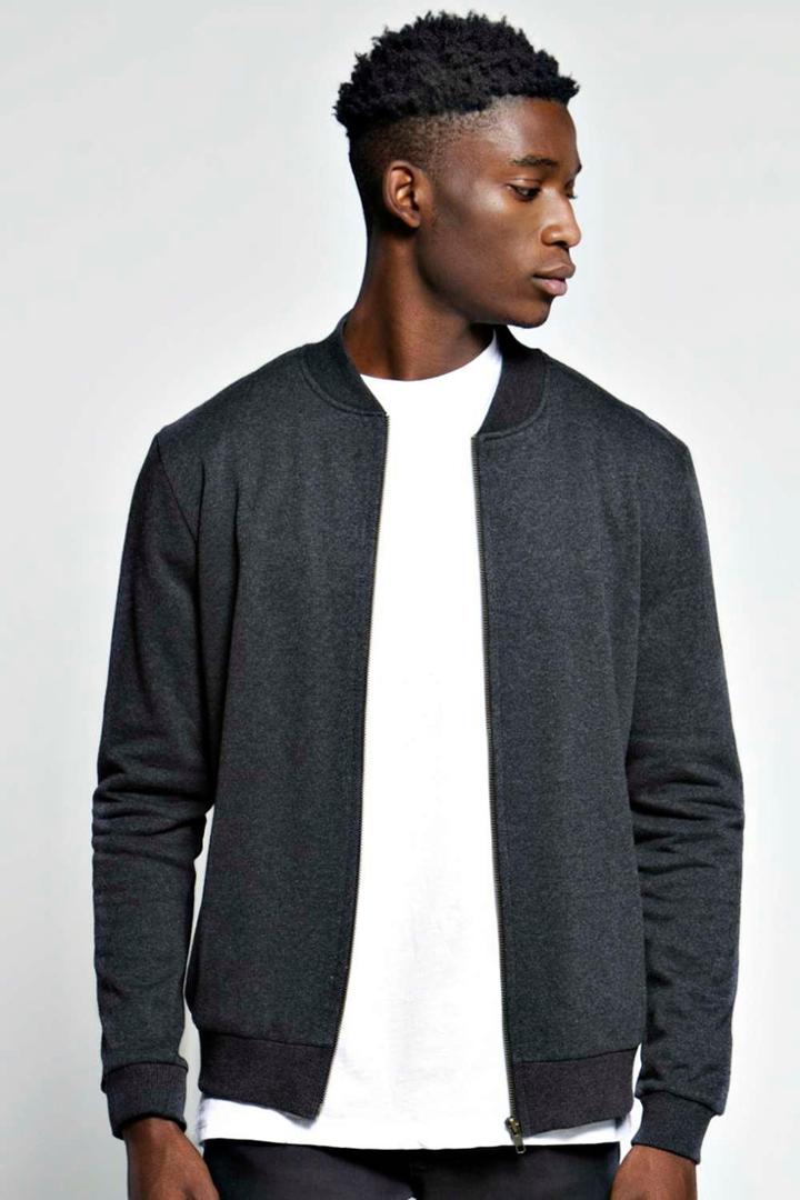 Boohoo Slim Fit Bomber Charcoal