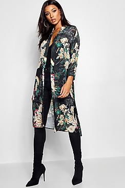 Boohoo Belted Oriental Kimono