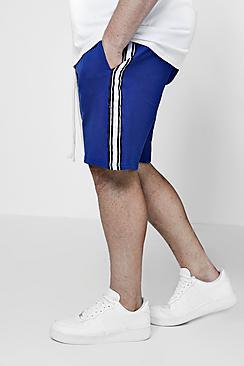 Boohoo Big And Tall Side Stripe Mid Length Short